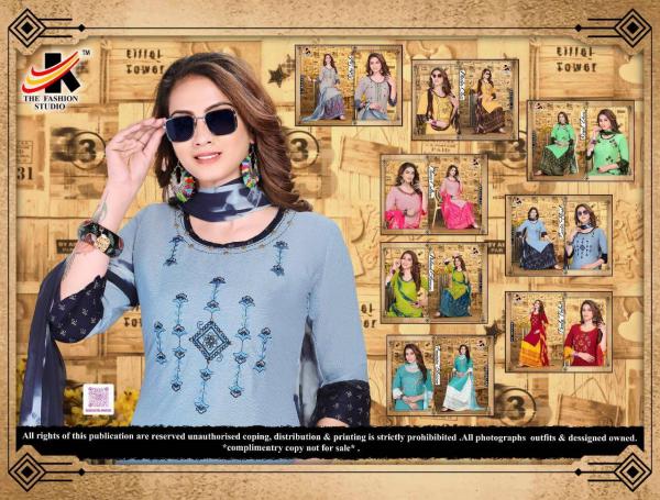 The Fashion Studio Nafisa Rayon Embroidery Designer Readymade Salwar Collection